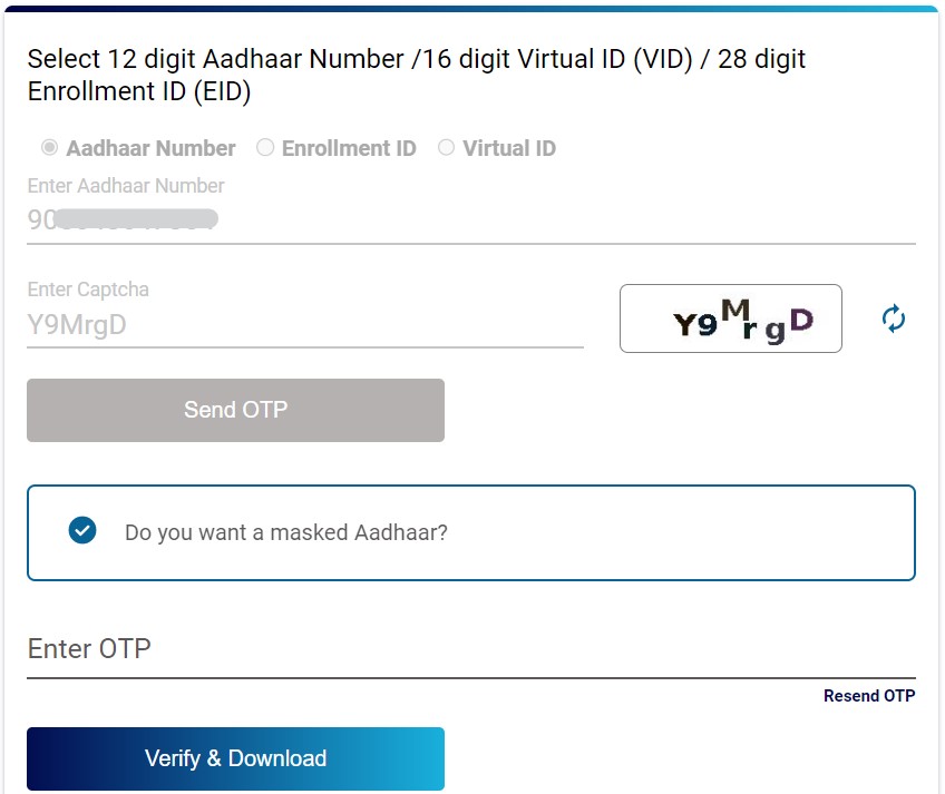 How to Download E-Aadhaar Card Online