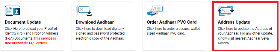 Update Aadhar Online