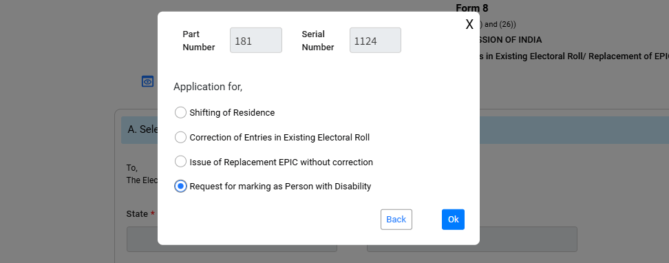 How to Mark as PwD in Voter ID Card Online