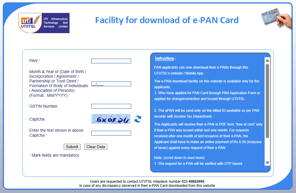 How to Download Pan Card PDF from UTIITSL