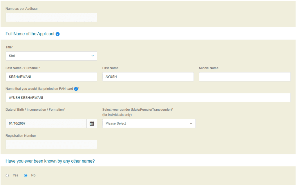 How to apply New Pan Card online
